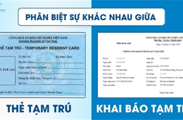 Phân biệt "Khai báo tạm trú" với "Thẻ tạm trú" cho người nước ngoài